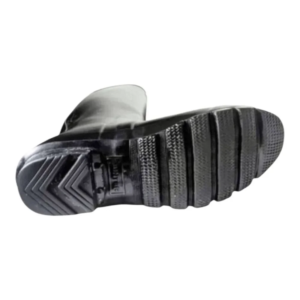 HUNTER Original Tall Gloss Rain Boot In Black Size M8/W9